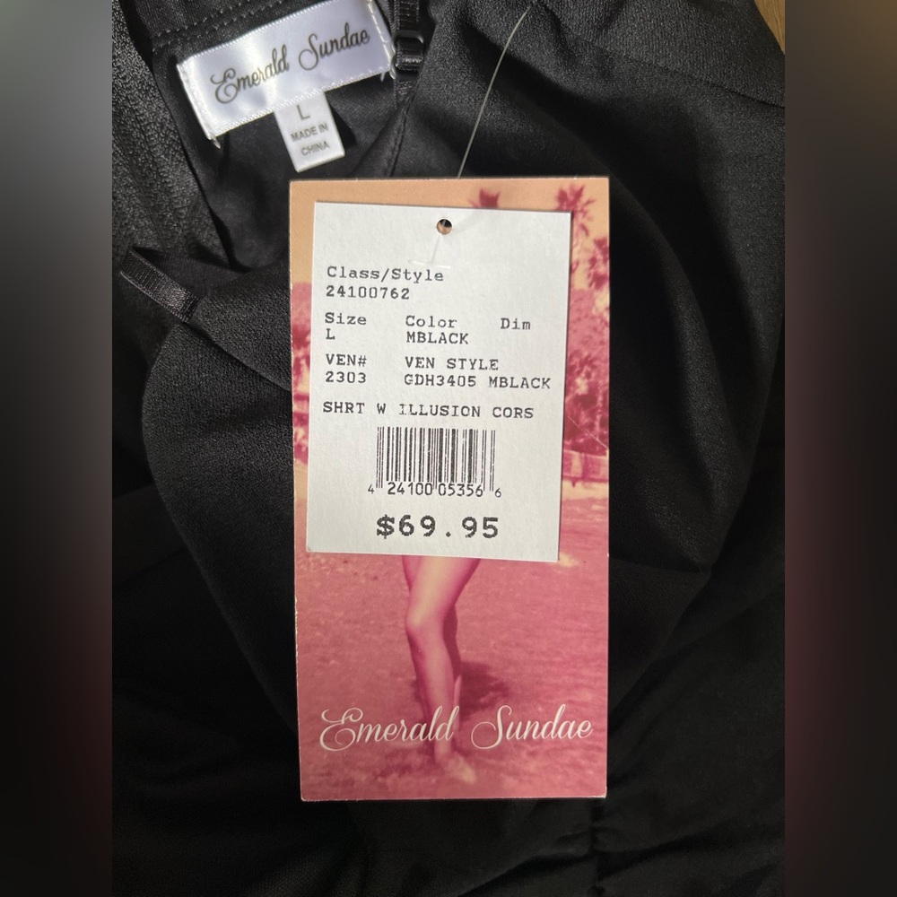 Emerald Sundae Black Spaghetti-Strap Mini Dress - Picture 10 of 10